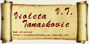 Violeta Tanasković vizit kartica